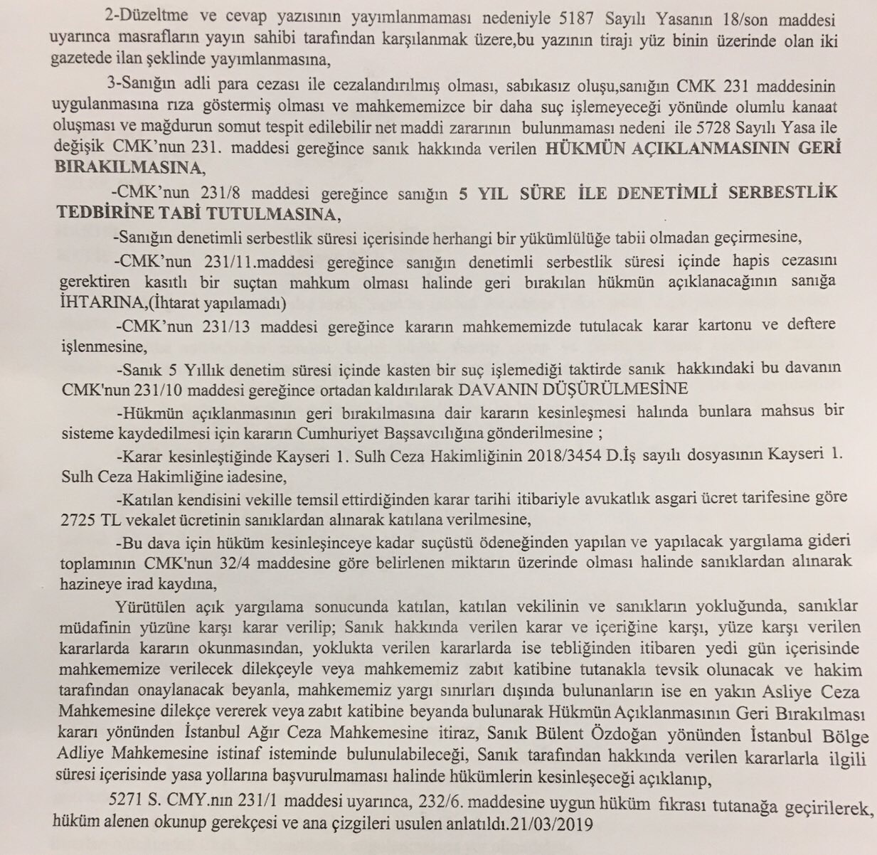 İki gazeteciye tekzibe rağmen Özhaseki cezası!