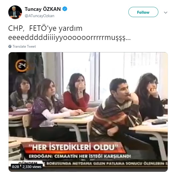 CHP&#039;den Erdoğan&#039;a videolu FETÖ yanıtı!