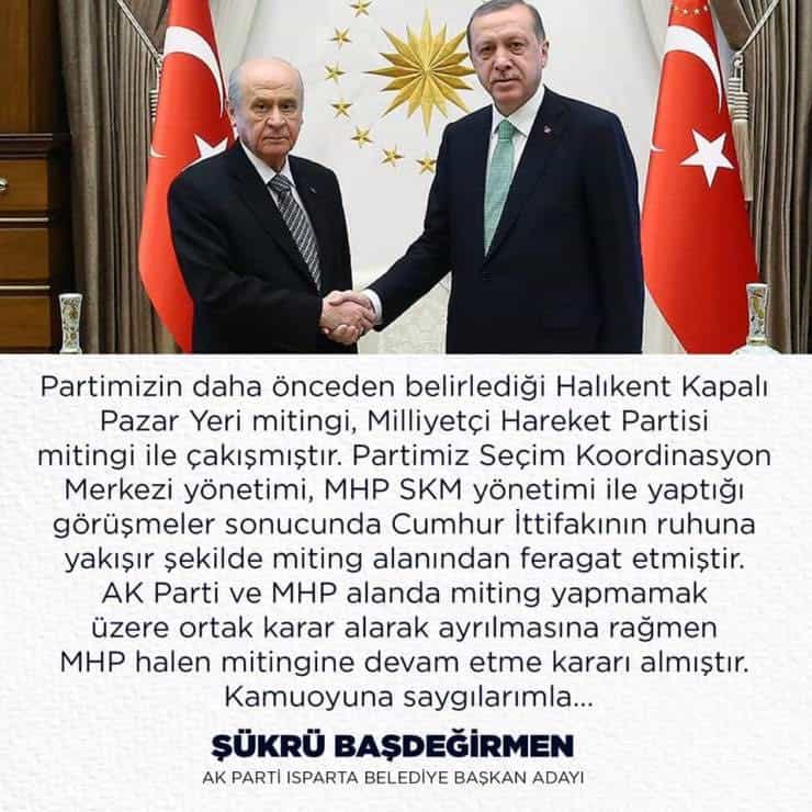 AKP ile MHP’nin miting yeri kavgası!