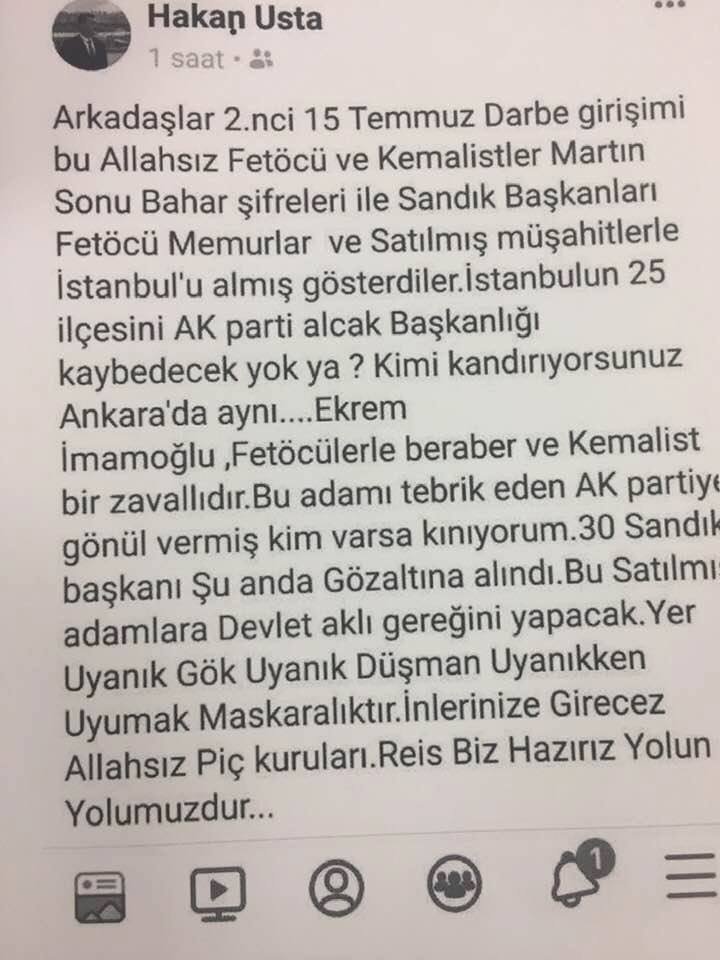 Devletin müdürü AKP’ye oy vermeyenlere &#39;p... kuruları’ dedi