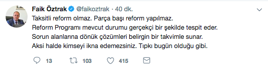 Albayrak&#039;ın açıkladığı reform paketine CHP&#039;den jet yanıt