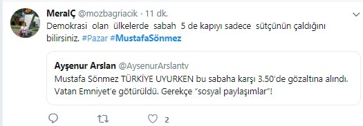 Mustafa Sönmez&#39;in gözaltına alınmasına sosyal medyadan sert tepki