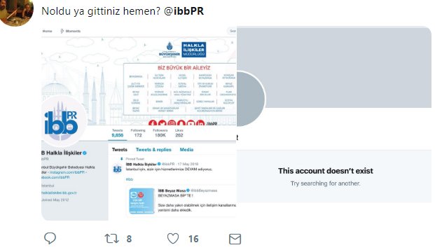 İbbPR hesabı kapandı