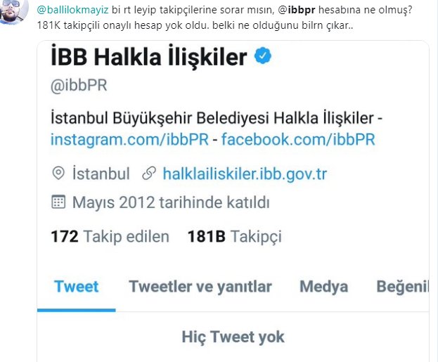 İbbPR hesabı kapandı