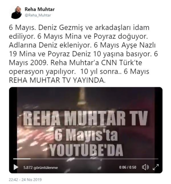 Reha Muhtar ekranlara geri dönüyor