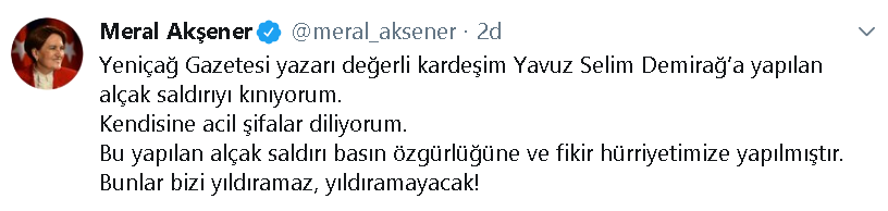 Yavuz Selim Demirağ saldırıya uğradı