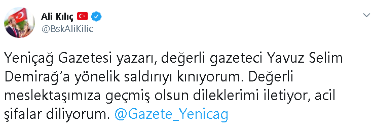 Yavuz Selim Demirağ saldırıya uğradı