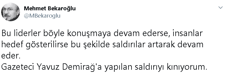 Yavuz Selim Demirağ saldırıya uğradı
