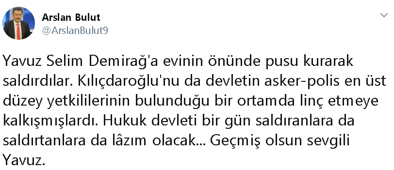 Yavuz Selim Demirağ saldırıya uğradı
