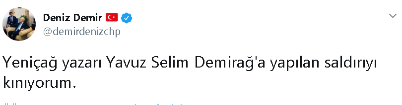 Yavuz Selim Demirağ saldırıya uğradı