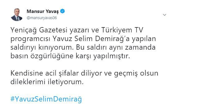 Demirağ&#039;a yapılan saldırıya Mansur Yavaş&#039;tan tepki