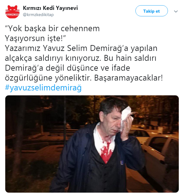 Kırmızı Kedi Yayınevi’nden Demirağ’a saldırıya kınama