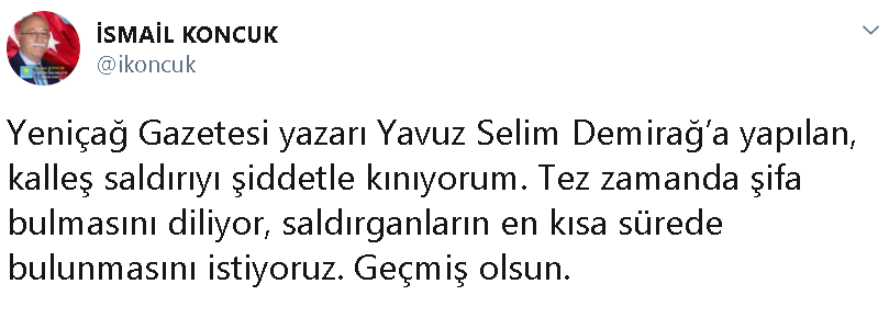 Yavuz Selim Demirağ saldırıya uğradı