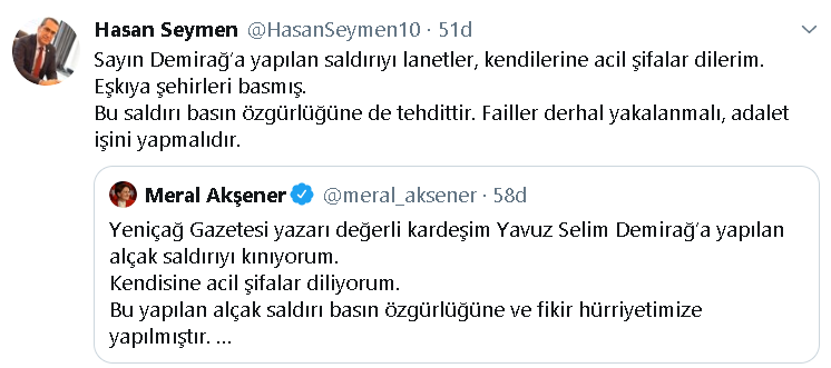 Yavuz Selim Demirağ saldırıya uğradı