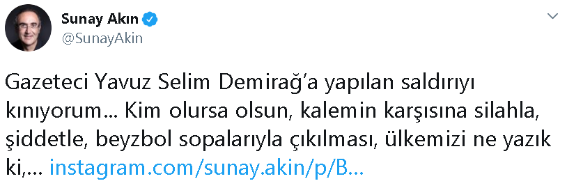 Yavuz Selim Demirağ saldırıya uğradı