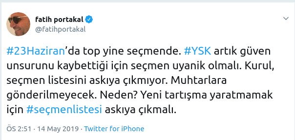 Fatih Portakal&#039;dan YSK&#039;ya flaş soru