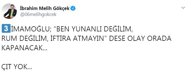 Melih Gökçek,  Göksu&#039;ya destek verdi: İftira atmayın dese...