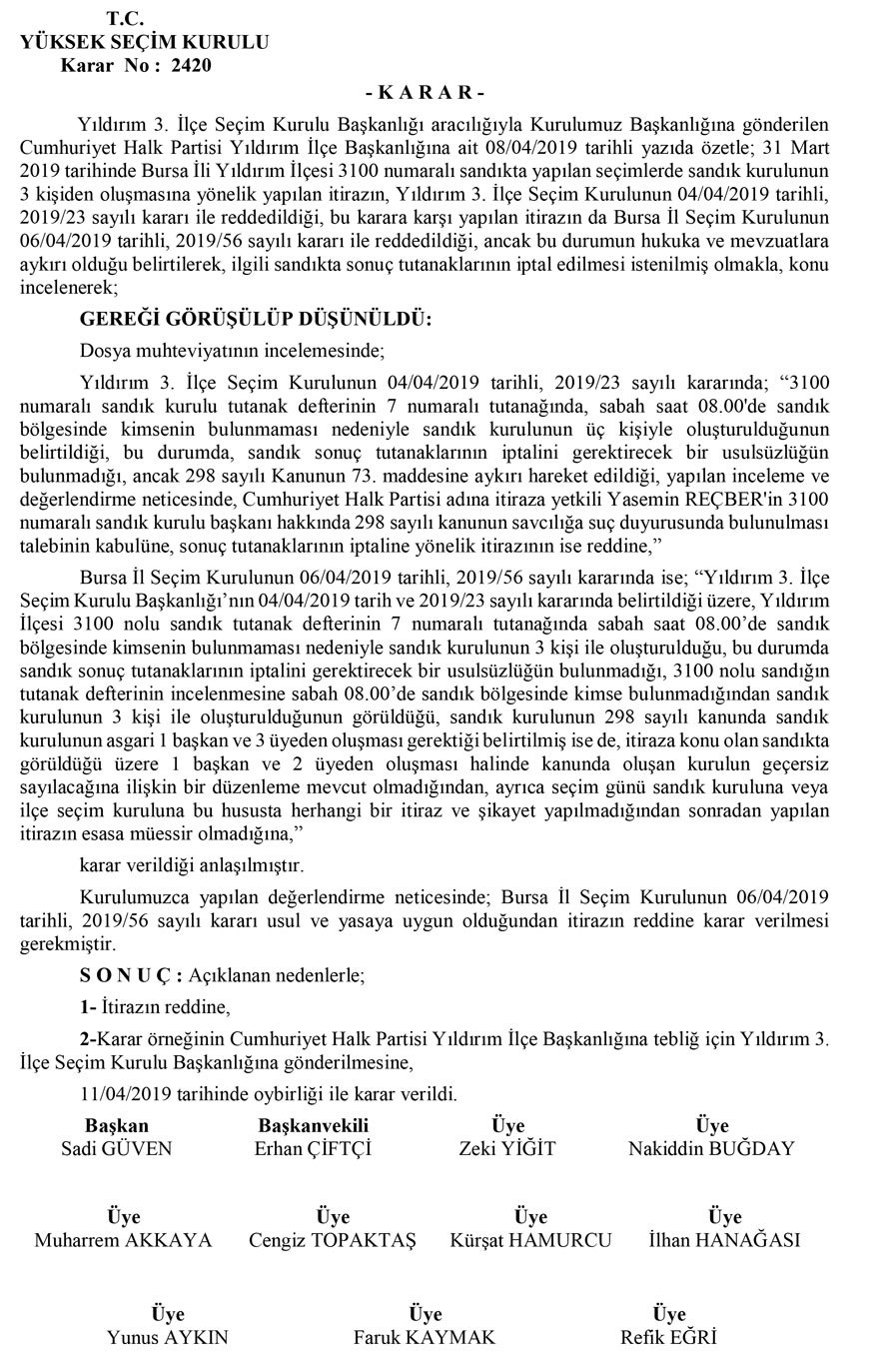 CHP’nin YSK temsilcisinden &#039;çaldılar&#039; iddiasına yanıt