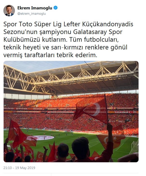 Erdoğan&#039;dan Galatasaray mesajı