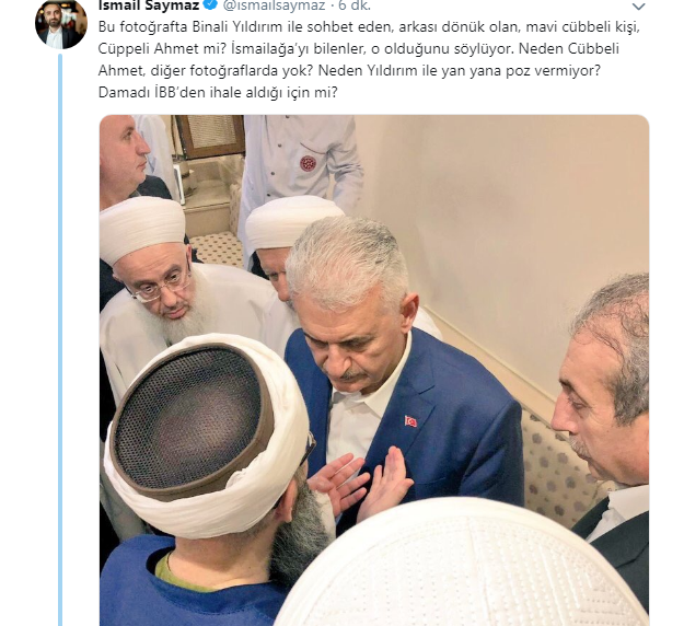 İsmail Saymaz, Binali Yıldırım&#039;ın gizlediği ziyaretteki o ayrıntıyı paylaştı