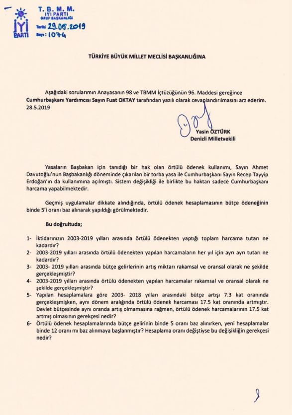 Örtülü ödenekten ne kadar harcandı?