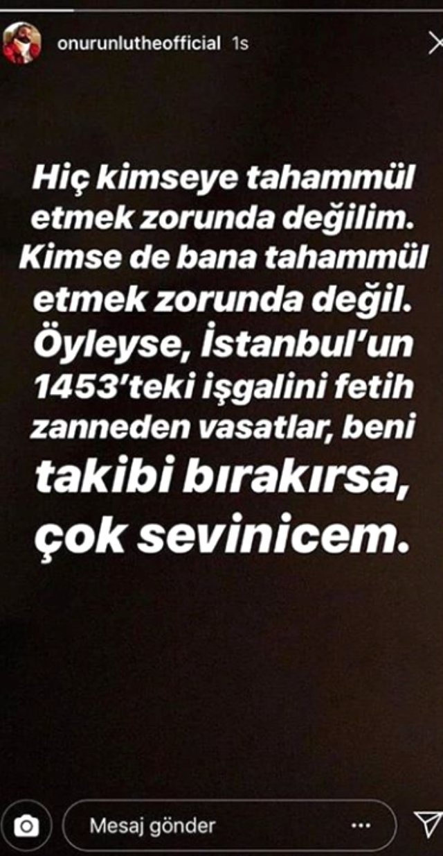 Onur Ünlü İstanbul&#039;un fethi için işgal dedi