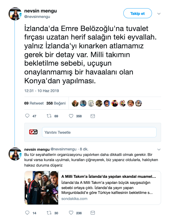 Nevşin Mengü&#039;den olay &#039;Milli Takım&#039; yorumu