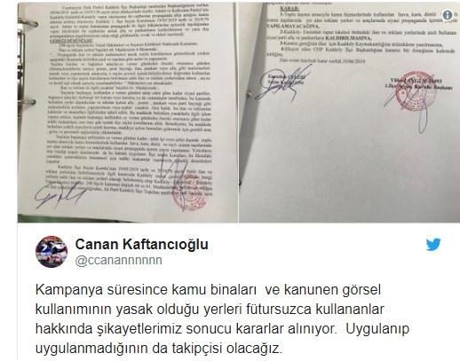 Yıldırım&#039;ın yer aldığı afiş kaldırıldı