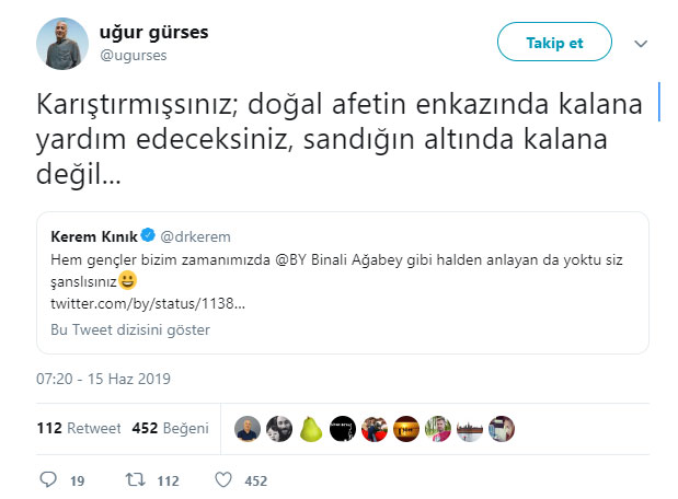 Kızılay Başkanı Kınık&#039;a sosyal medyada tepki