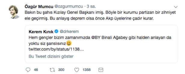 Kızılay Başkanı Kınık&#039;a sosyal medyada tepki