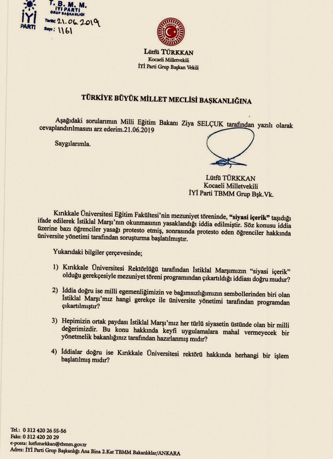 İstiklal Marşı yasağı Meclis gündeminde