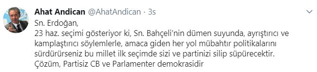 “İlk seçimde millet sizi ve partinizi silip süpürecek”