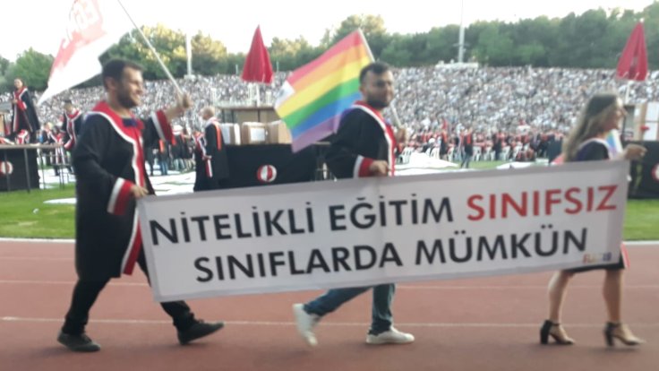 ODTÜ&#039;de İmamoğlu pankartına el konuldu