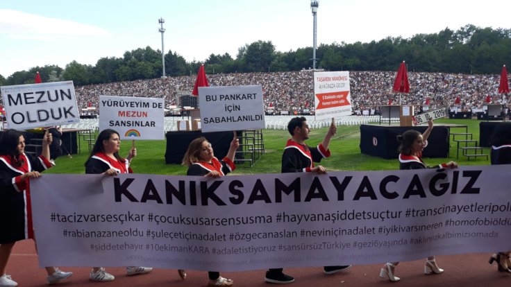 ODTÜ&#039;de İmamoğlu pankartına el konuldu