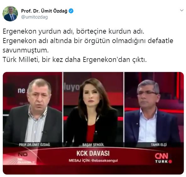 Ümit Özdağ: Türk Milleti, bir kez daha Ergenekon&#039;dan çıktı