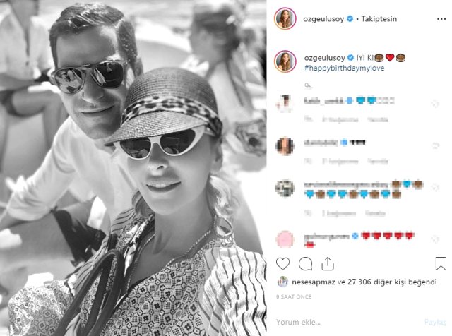 Skandalların ardından Özge Ulusoy, sevgilisiyle fotoğraf paylaştı
