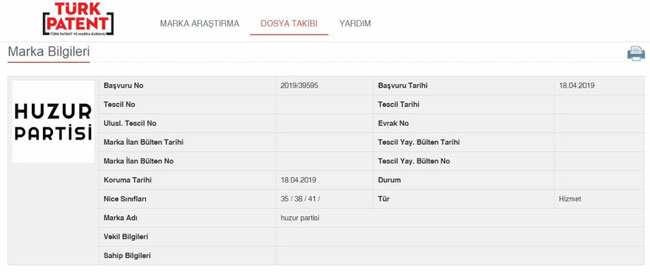 Türk Patent&#039;e başvuruldu: İşte yeni partinin adı