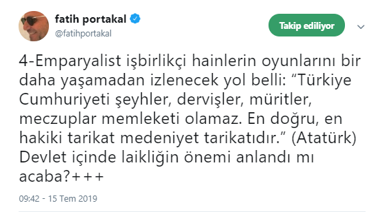 Fatih Portakal&#39;dan 15 Temmuz paylaşımı: Umarım akıllanmışsınızdır