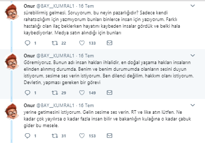 Sağlığına kavuşmak isteyen genç:  Bu yüzden eğitim hayatımdan eksik kalıyorum