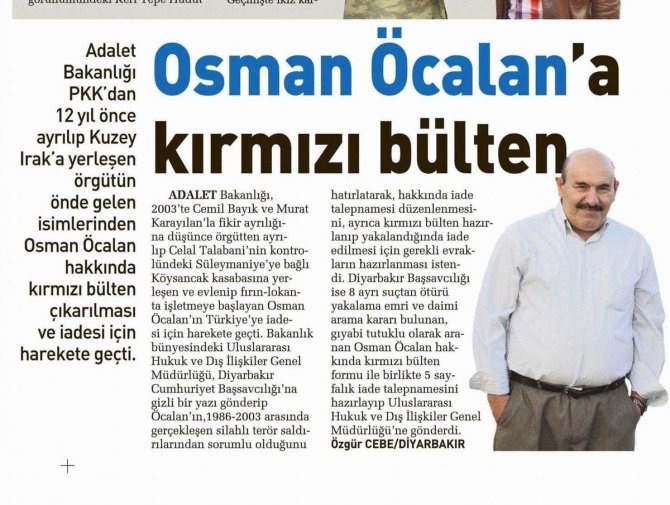 İçişleri Bakanlığı Osman Öcalan sorusuna yanıt vermedi