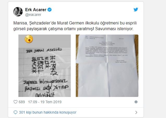 &#039;Her şey çok güzel olacak&#039; diyen öğretmene soruşturma