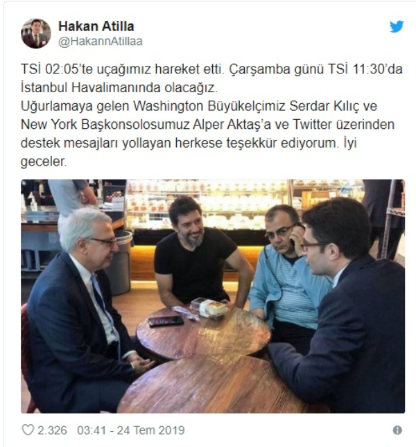 Berat Albayrak karşıladı, Erdoğan telefonla görüştü