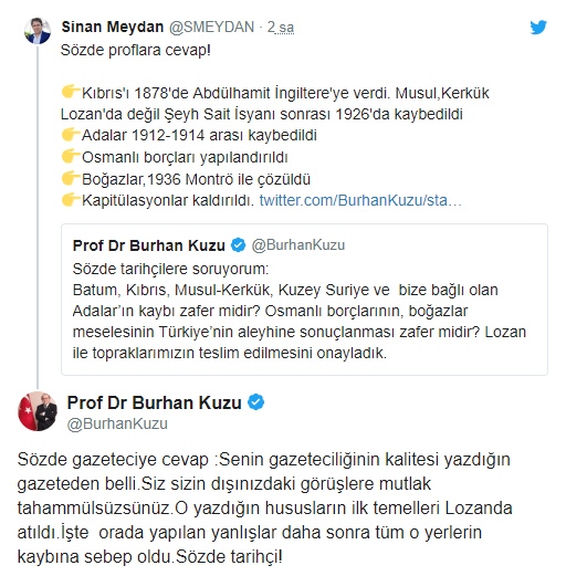 AKP&#039;nin Kuzu&#039;su çark etti: Lozan Türkiye&#039;nin tapu senedidir.