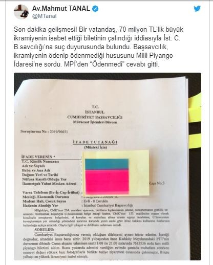 Savcılık harekete geçti: Şanslı kişi büyük ikramiyeyi alamayacak