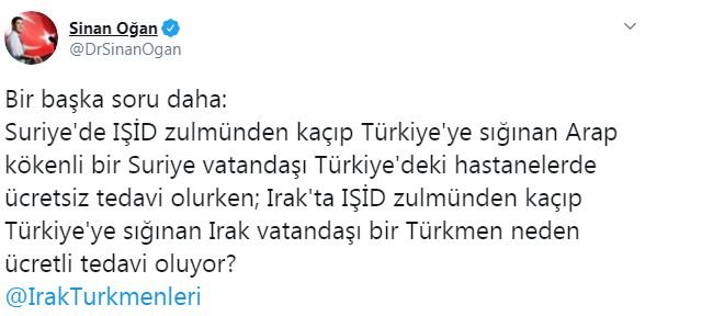 Suriyelilere ücretsiz, Türkmenlere ücretli