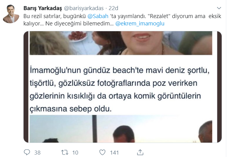 Yandaş Sabah&#039;ın habercilik anlayışı: İmamoğlu&#039;nun tatiline taktılar