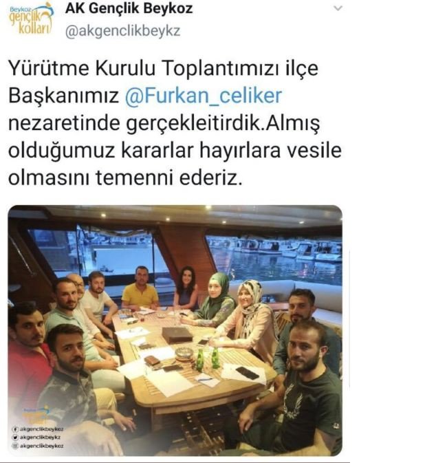 AKP Gençlik Kolları yat sefasında!