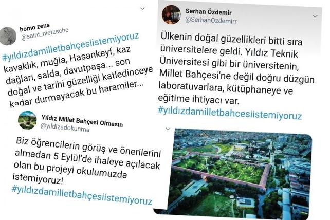 Öğrenciler millet bahçesi istemiyor