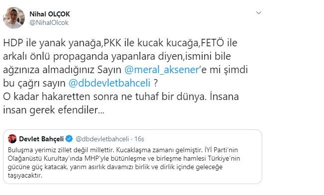 15 Temmuz'da oğlunu ve eşini kaybeden Olçok'tan Bahçeli'ye tepki