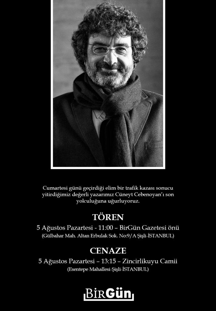 Cüneyt Cebenoyan uğurlanıyor...